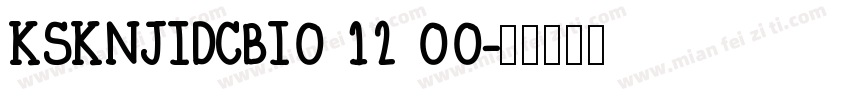 KSKNJIDCBI0 12 00字体转换